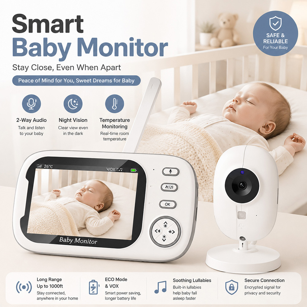 Audio Music Video - Monitor dla dziecka 3,5 cala z