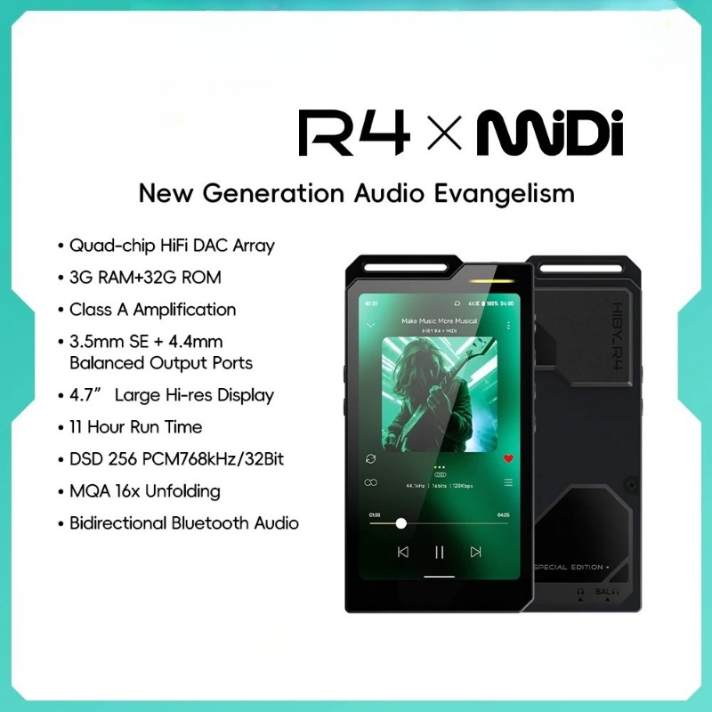 Audio Music Mp3 - Odtwarzacz muzyczny HiFi R4 MiDi z