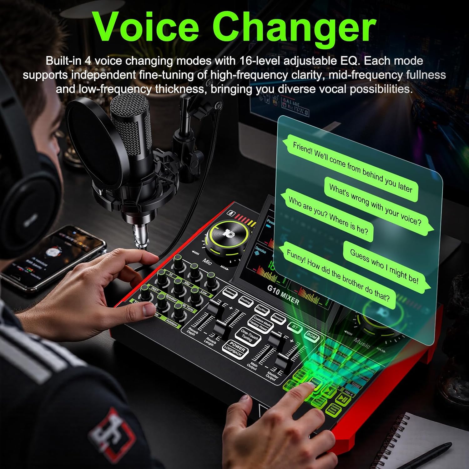 Audio Music Changer - Tenlamp G10 Interfejs Audio do Transmisji