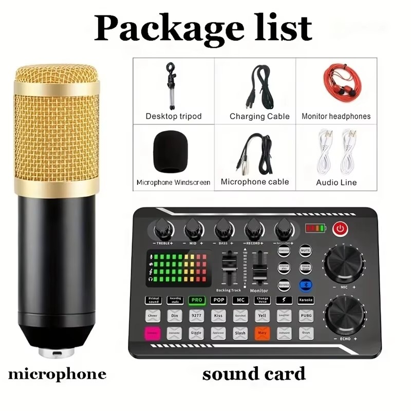 Audio Music Changer - Mikrofon pojemnościowy Profesjonalny mikrofon Bezprzewodowy Bluetooth