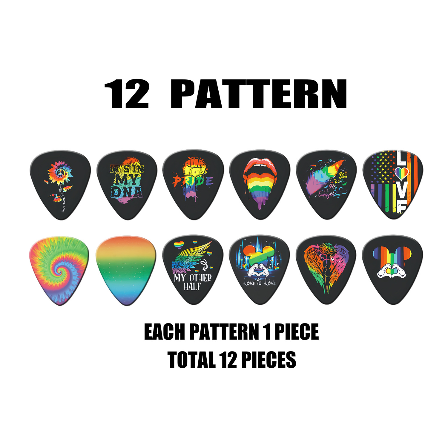 12 sztuk kostek gitarowych 0,4 – Electric Guitar Pick Pack recenzja i cena
